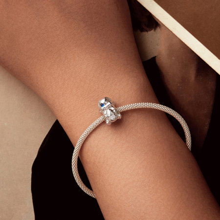 Pandantiv argint iepuras cu ou de Paste [1]