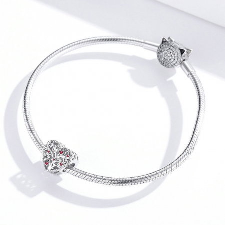 Pandantiv argint inima cu copacul vietii [2]