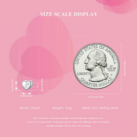 Pandantiv argint inima cu litera L [8]