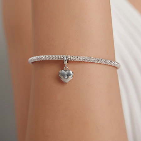 Pandantiv argint inima cu steluta [3]