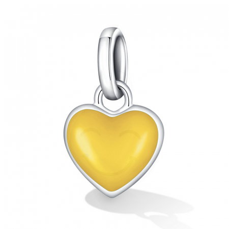 Pandantiv argint inima galbena [6]