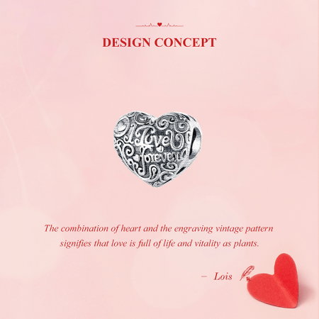 Pandantiv argint inima Love Forever [10]