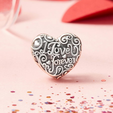 Pandantiv argint inima Love Forever [2]
