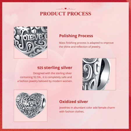 Pandantiv argint inima Love Forever [7]