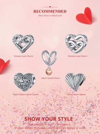 Pandantiv argint inima Love Forever [15]