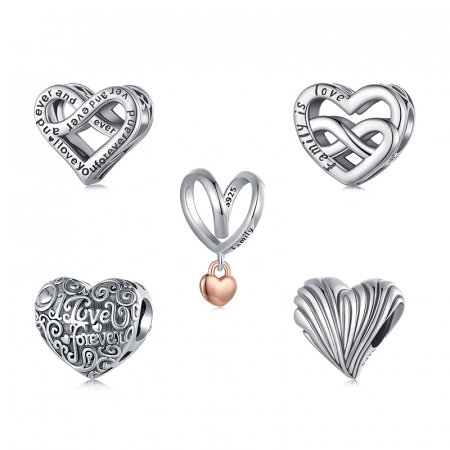 Pandantiv argint inima Love Forever [19]