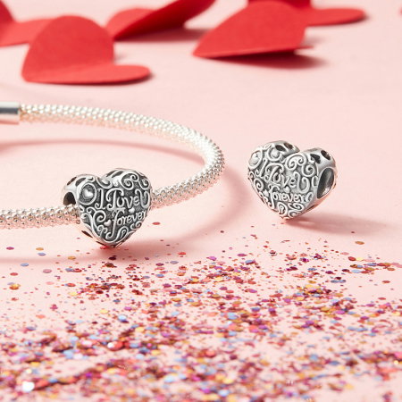 Pandantiv argint inima Love Forever [5]