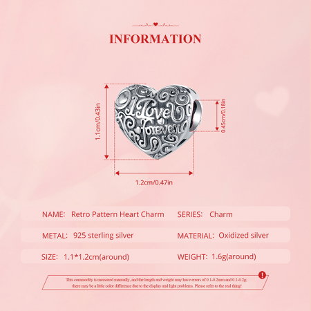 Pandantiv argint inima Love Forever [8]