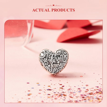 Pandantiv argint inima Love Forever [12]