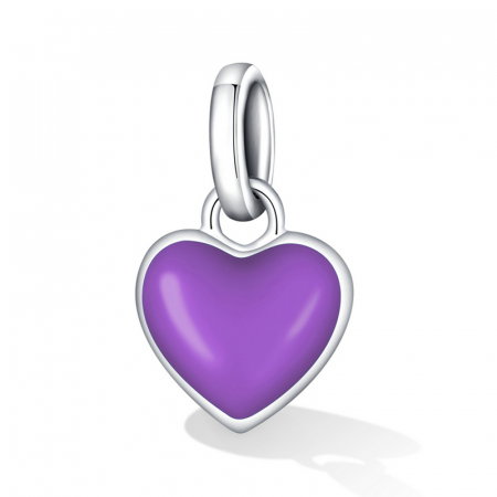 Pandantiv argint inima mov [6]