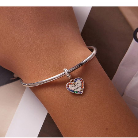 Pandantiv argint inima si curcubeu [5]