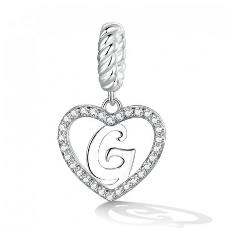 Pandantiv argint inima si litera G [1]