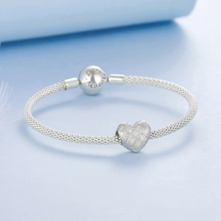 Pandantiv argint inima tesuta [5]