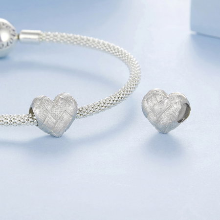 Pandantiv argint inima tesuta [4]