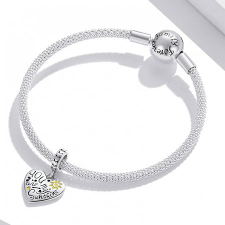 Pandantiv argint inima - Tu esti raza mea de soare! [3]