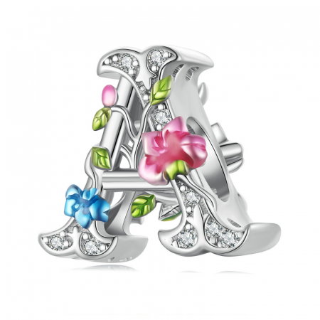 Pandantiv argint litera A floral [0]
