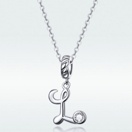 Pandantiv argint litera L cu zirconiu [3]