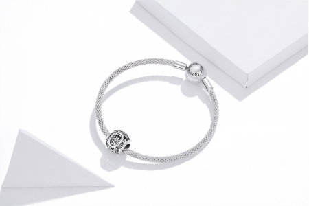 Pandantiv argint litera O floral [3]