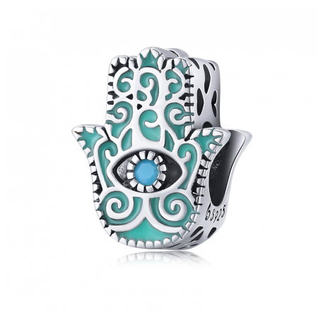 Pandantiv argint  mana lui Fatima si ochi de deochi