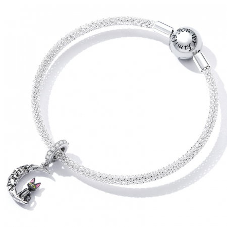 Pandantiv argint mooncat [3]