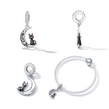 Pandantiv argint mooncat [6]