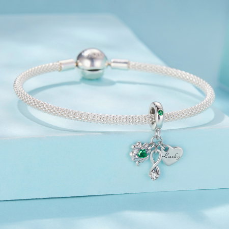 Pandantiv argint Norocos cu Trifoi cu Patru Foi [6]