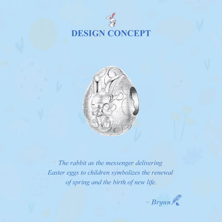 Pandantiv argint ou de Paste si iepuras [8]