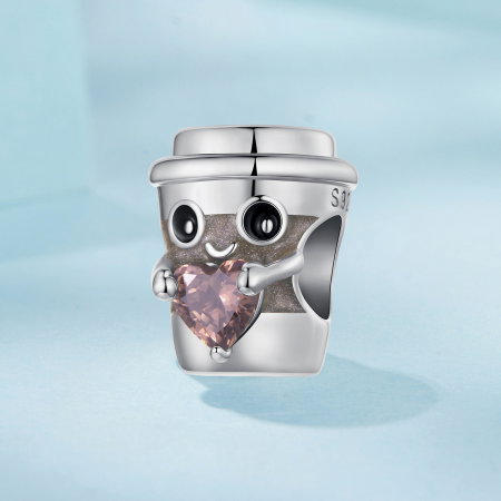 Pandantiv argint pahar de cafea cu Zirconia [3]