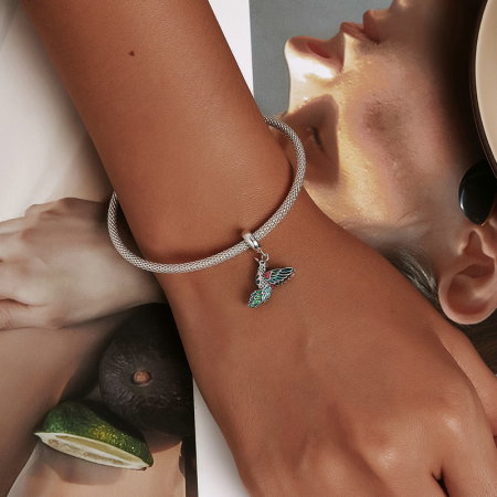 Pandantiv argint pasare colibri colorata [4]