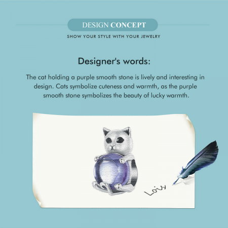 Pandantiv argint pisicuta norocoasa [10]