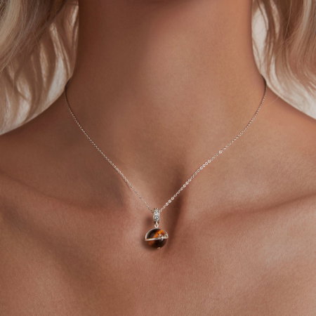 Pandantiv argint planeta cu ochi de tigru [1]