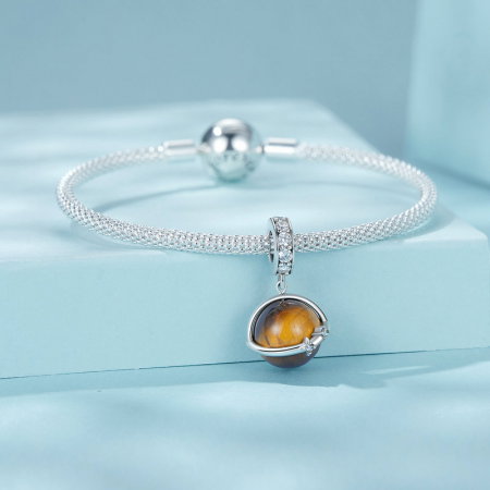 Pandantiv argint planeta cu ochi de tigru [5]