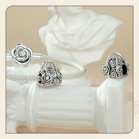 Pandantiv argint gentuta cu trandafiri [18]