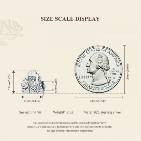 Pandantiv argint gentuta cu trandafiri [10]