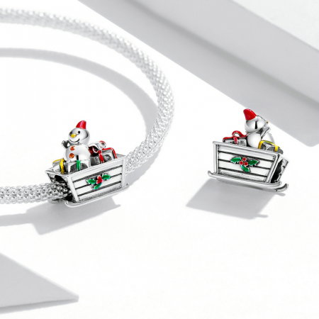 Pandantiv argint sania lui mos craciun [3]