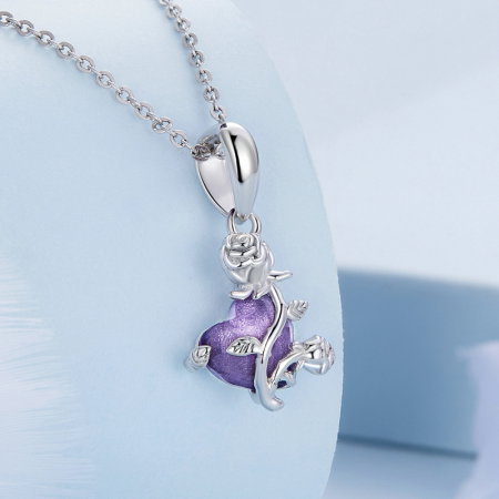 Pandantiv argint cu floare si inima [1]