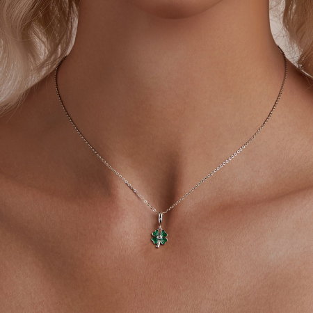 Pandantiv argint trifoi cu patru foi [6]