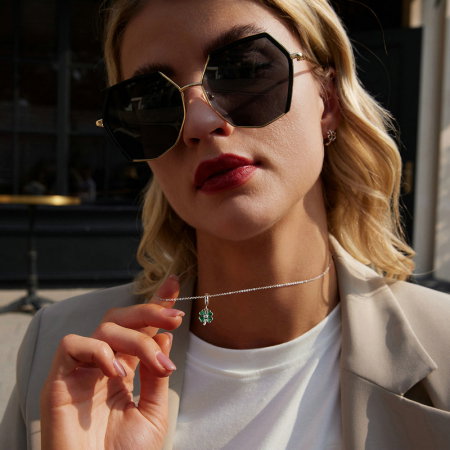 Pandantiv argint trifoi cu patru foi [7]