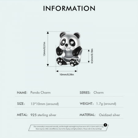 Pandantiv argint ursulet panda [9]