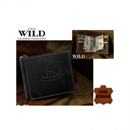 Portbancnota piele naturala Wild PBA02 Negru [0]