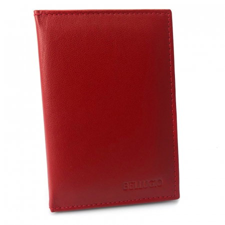 Portcard piele naturala Bellugio PCA01 Rosu [0]