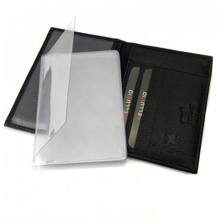 Portcard piele naturala Bellugio PCA01 Rosu [5]