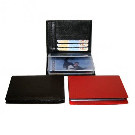 Portcard piele naturala Bellugio PCA01 Rosu [13]