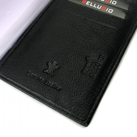 Portcard piele naturala Bellugio PCA40 Negru [4]