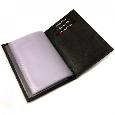 Portcard piele naturala Bellugio PCA40 Negru [2]