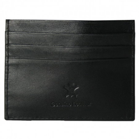 Portcard piele naturala Bellugio PCA21 Navy albastru inchis [2]