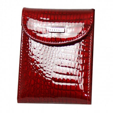 Portcard piele naturala Ellini PCA23 Rosu [0]