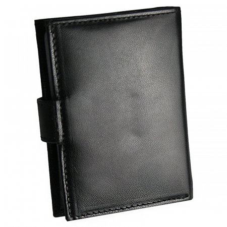 Portcard piele naturala Bellugio PCA36 Negru [1]