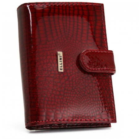 Portcard piele naturala Ellini PCA33 Rosu [0]