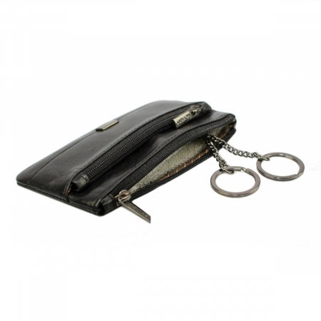 Portchei piele naturala cu 2 compartimente Rovicky, PCH301, Maron [3]